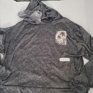 Hurley Soft Women's Gray Hoodie with Palm Design Size M